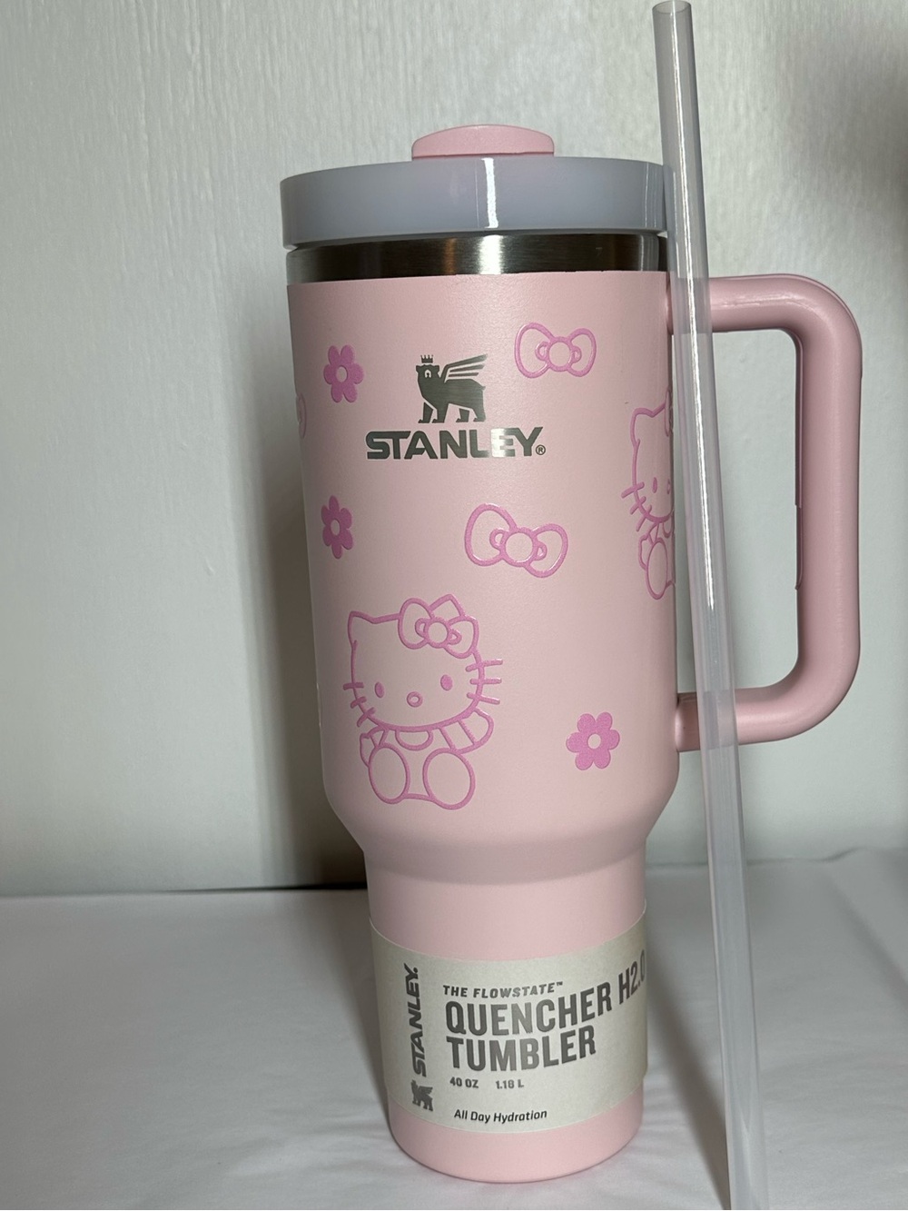 Hello Kittle Flowstate 40 oz. Quencher Pink on Pink NIB